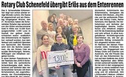 Spendenübergabe RCS - Entenrennen 2023